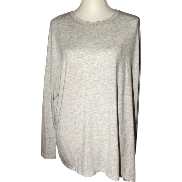 Athleta Women's Small Cloudlight‎ Relaxed Asymmetrical Long Sleeve Top Grey - Picture 1 of 7